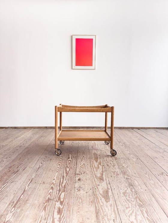 Image 1 of Scandinavian Oak Bar Trolley by Hans Wegner for Andreas Tuck, Mid Century