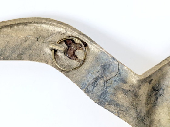 Image 1 of 2 uccelli volanti in ottone di metà secolo: arte murale scultorea minimalista degli anni '60