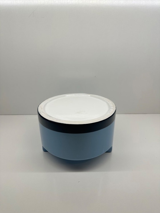 Image 1 of Fischietto Sifflet Vase by Ettore Sottsass for Habitat, Blue Glazed Ceramic, 1999