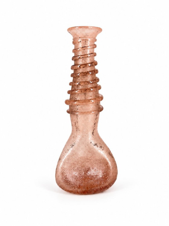 Vaso Murano Scavo, Rosa Salmone, Stile Antico, Italia Anni '60/'70 – Vasi, Glass (photo 5 of 8)