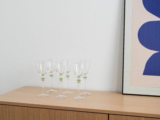 Image 1 of Set van zes glazen, Italiaans design, jaren 70, gemaakt in Italië.