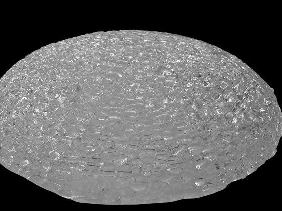 Image 1 of Eisglas froozen glas Wandleuchte Deckenleuchte bubble lamp D.50cm 1970s Germany