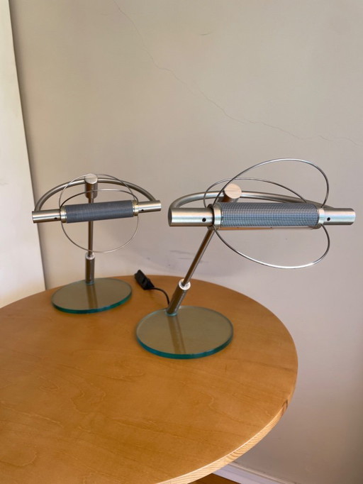 2x burgundy lamps Gradi Scrivania