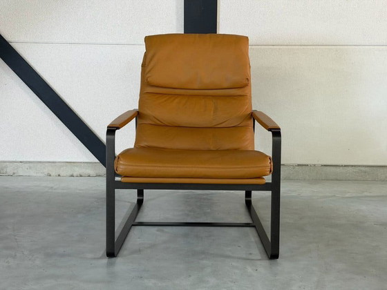 Poltrona Leolux Indra – Pelle Ceras Brandy – Come nuova – Poltrone, polished steel (photo 4 of 8)