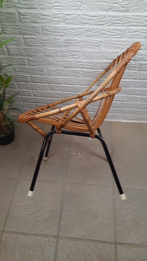 Image 1 of Poltrona vintage in rattan Rohe Noordwolde