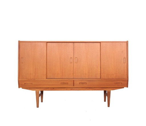 Westergaard Teakholz-Design-Highboard mit Schiebetüren, 1960er Jahre