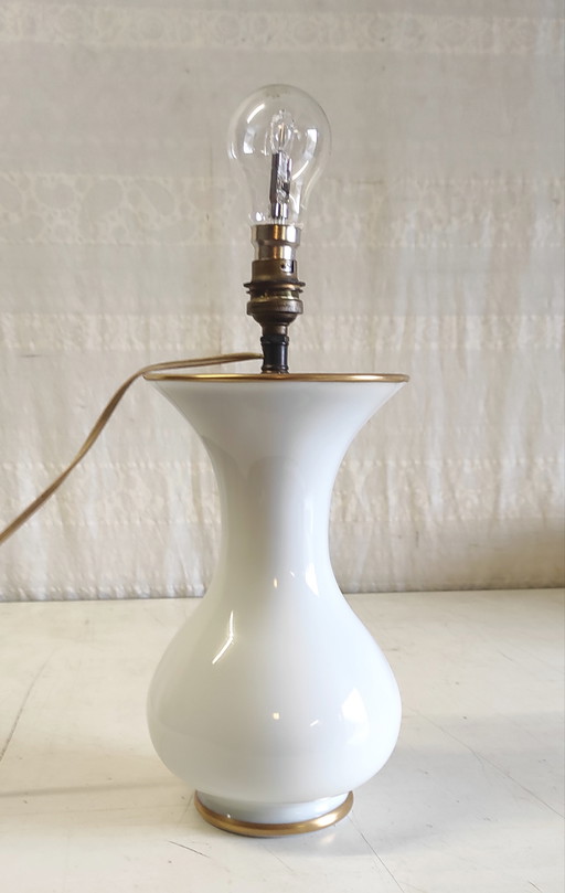 19th-century style opaline glass lamp base