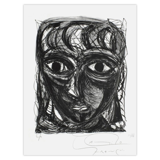 Image 1 of Camillo FRANQUI Visage d'enfant Lithographie signée 1988