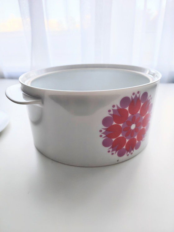 Vintage Thomas Germany ‘Pinwheel’ Lidded Bowl / Tureen – 70s Retro – Porcelain (photo 4 of 7)