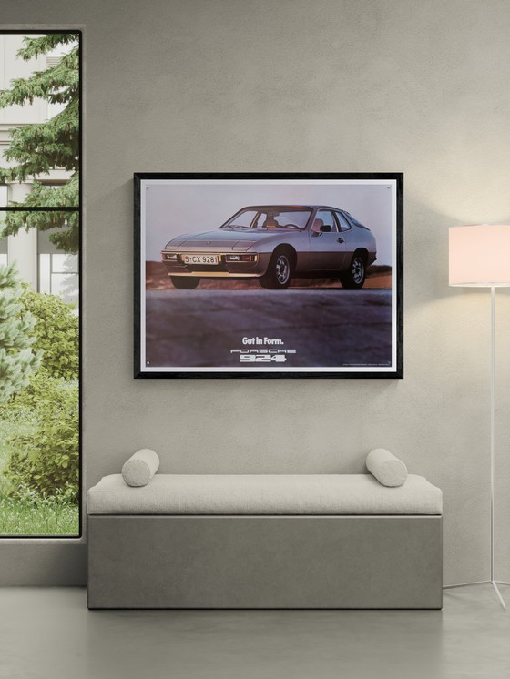 Image 1 of 🏁 Porsche 924 – c. 1978 – Poster originale vintage B1 | Litografia offset | 102 × 76 cm | Germania Ovest