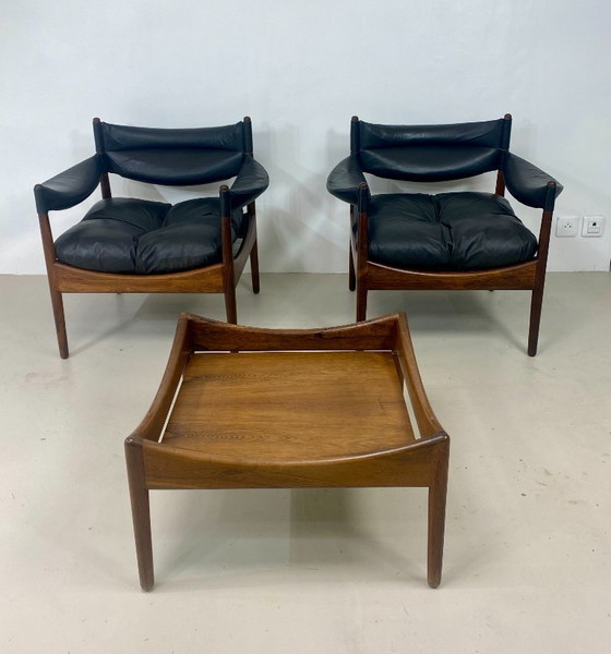 Image 1 of Couchtisch aus den 60er Jahren, aus Palisander – Design Kristian Vedel für Søren Willadsen.