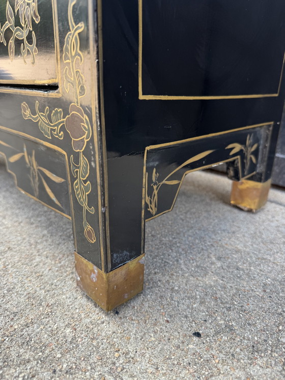 Vintage Tianjin gelakte Chinese meubels – High boards, Wood, Stone (photo 7 of 15)