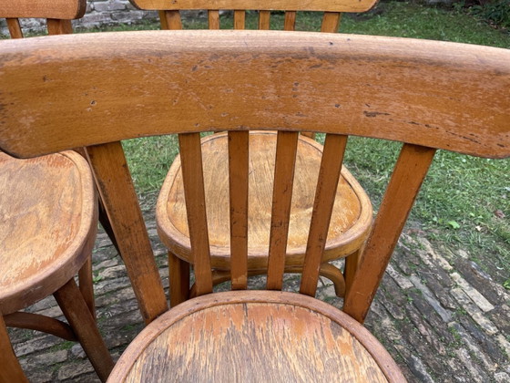 Image 1 of 7 sillas de bistró Baumann, sillas de cocina, años 50, Francia