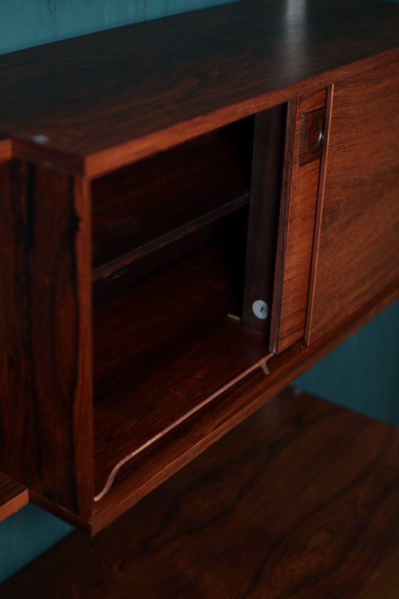 Image 1 of Albert Hansen rosewood chrome Danish wall system