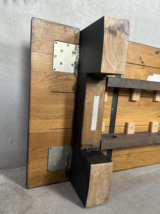 Image 1 of Table basse vintage Japandi en chêne