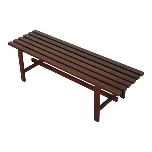 Vintage Teakholzbank von Ezio Longhi für Elam, italienisches Design, Mid-Century Modern, 1950er Jahre