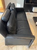 Paian Leolux 3-seater sofa black 2 pieces