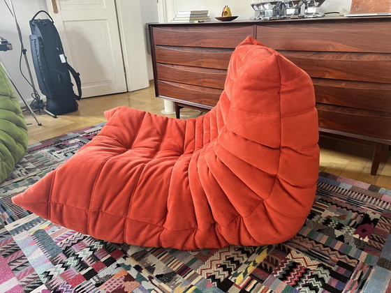 Image 1 of TOGO Stoel Ligne Roset Origineel Alcantara MidCentury SpaceAge
