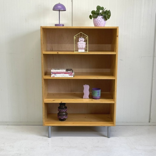 Vintage School Cupboard Bookcase Wood