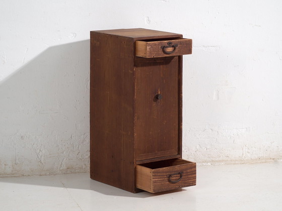 Antique Japanese Cedar Cabinet with Door and Drawers – Taishō / Early Showa Period (c. ) – Storage cabinet (photo 22 of 40)