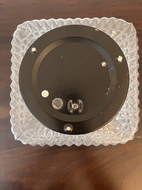 Image 1 of Floral Glass Ceiling Lamp 1970s