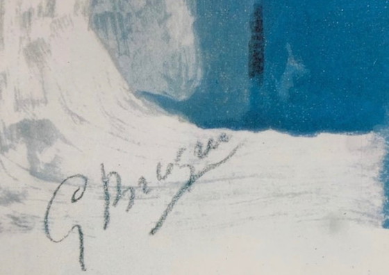 Image 1 of Georges Braque: “L'oiseau Bleu et Gris”. Firmato in lastra.