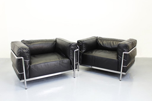 Lc3 Le Corbusier, Cassina, Charlotte Perriand Sillas De Cuero
