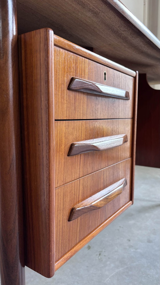 Image 1 of Vintage Desk 2-Sided In Teak