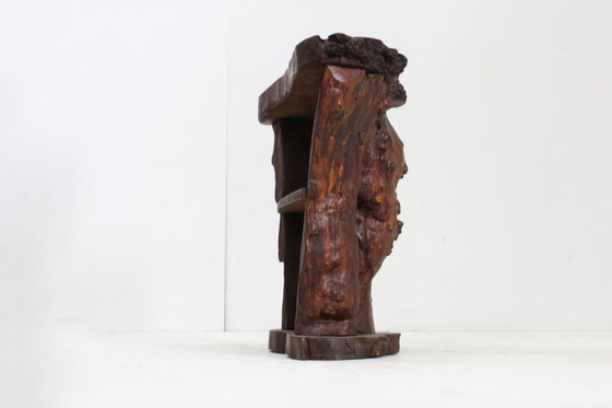 Image 1 of Vintage brutalist tree trunk bar from the 1970s