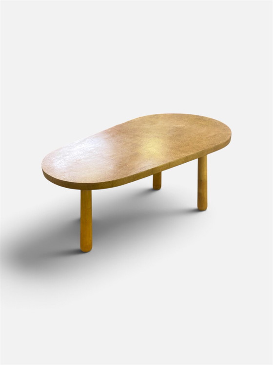 Organic style Coffee table in walnut burl, France circa 1950., Wood, Brown (photo 5 of 6)