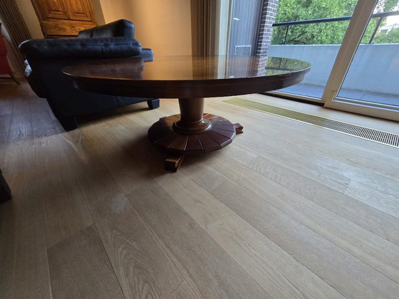 Grande Table Basse Ronde Classique en Acajou – Ø 125 cm – Tables basses, Wood (photo 2 of 5)