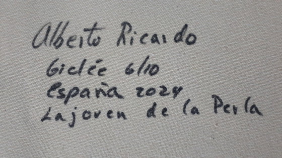 Alberto RICARDO - La Jovem De La Perla - Artist Lithograph – Lithographs & prints, Canvas (photo 7 of 14)