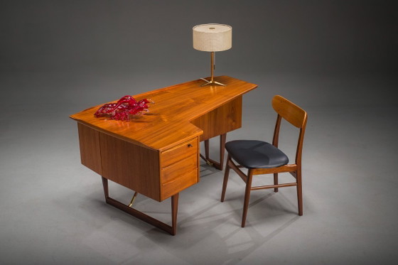 Image 1 of  Mid-Century Boomerang Desk in Teak by Peter Løvig Nielsen, Denmark, 1960s