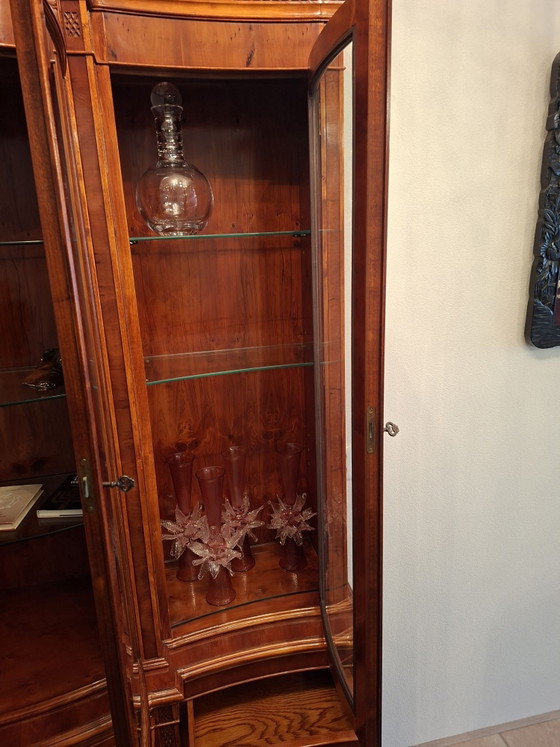 Mooie houten vitrinekast, Vitrinekasten, Glas, Bruin (foto 5 van 5)