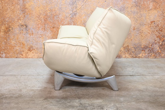 Image 1 of Nouveau canapé Leolux Tango en cuir beige capitonné