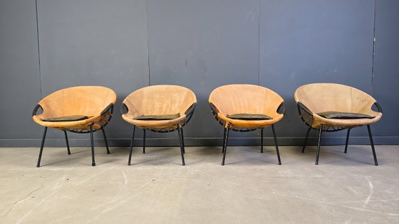 Image 1 of Vintage balloon chairs by Lush & co, 1960s - set of 4