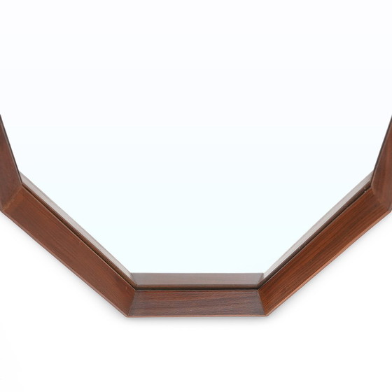 Image 1 of Octagonal Mirror with Teak Frame, 1960s