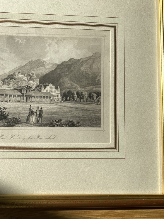 Image 1 of Steel engraving 1845 Bartlett Bad Kirchberg