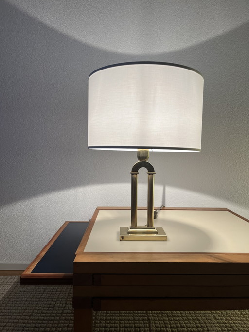 Vintage Brass Table Lamp – Hollywood Regency Style