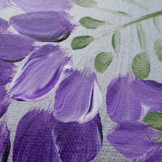 Image 1 of Japanese Wisteria J221 - Silver Painting XXL Triptych