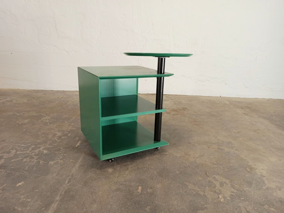 Image 1 of Vintage postmodern bijzettafeltje, groen