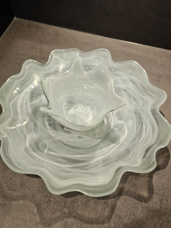 Image 1 of Ensemble de 2 bols vintage en verre, Chypre.