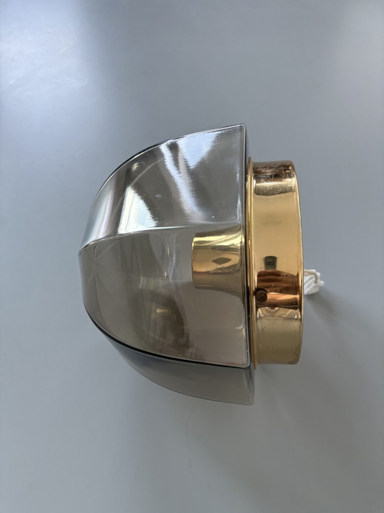 Ikonische Hillebrand-Deckenleuchte – Deckenleuchten, Glass, Metal (photo 5 of 6)
