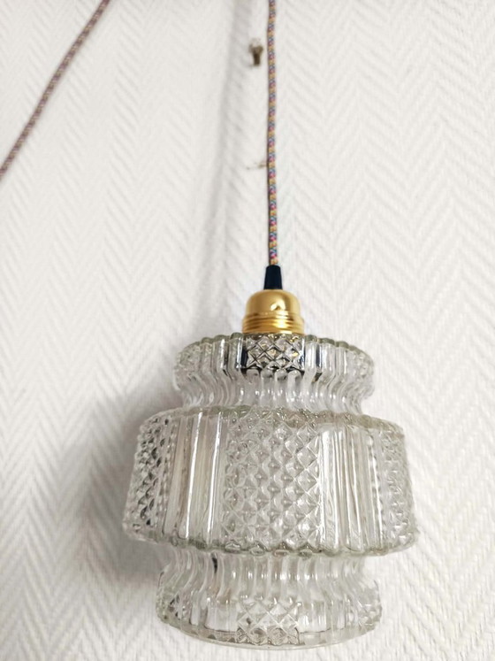 Image 1 of Vintage draagbare lamp met gekleurd snoer