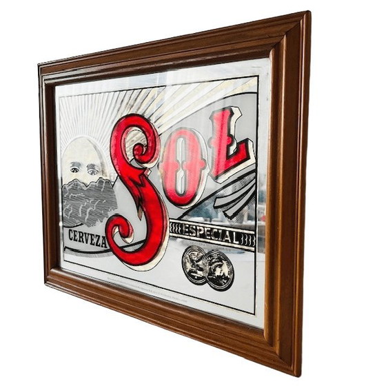 Image 1 of Alter mexikanischer Cerveza Sol Bierspiegel 1960er Jahre