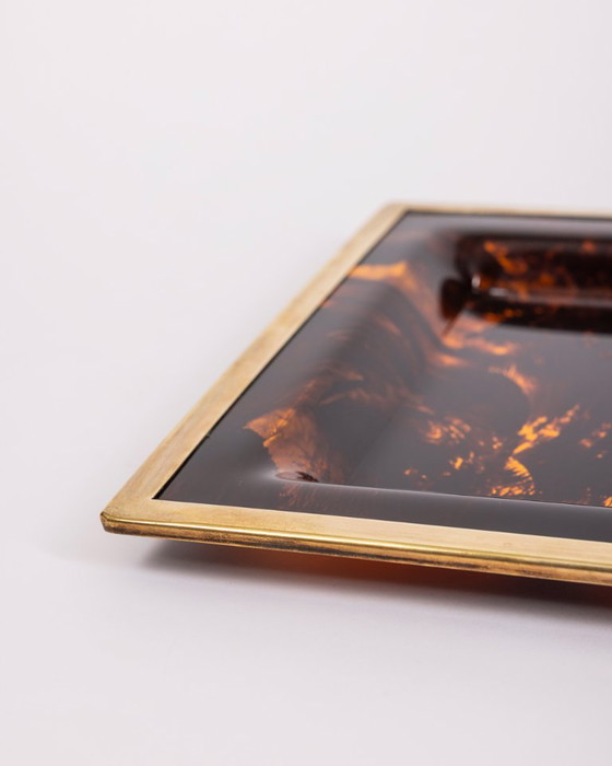 Vassoio vintage italiano in ottone e vetro acrilico, anni '70 – Accessori da tavola, Brass (photo 7 of 9)