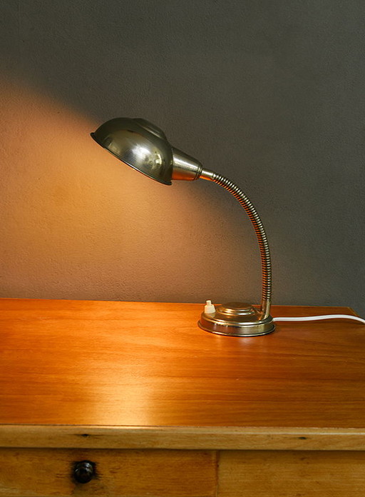Lampada da scrivania in metallo vintage