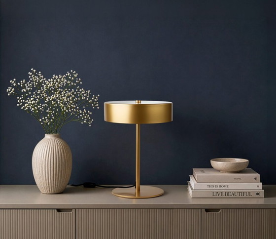 Image 1 of Frandsen Dark LED Table Lamp Brass