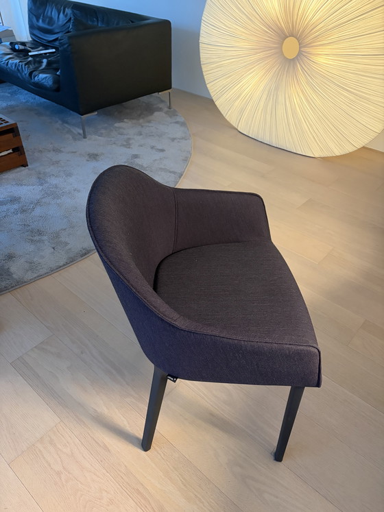 4 sillas de comedor Vitra, Plástico, Textil, Púrpura (foto 3 de 5)