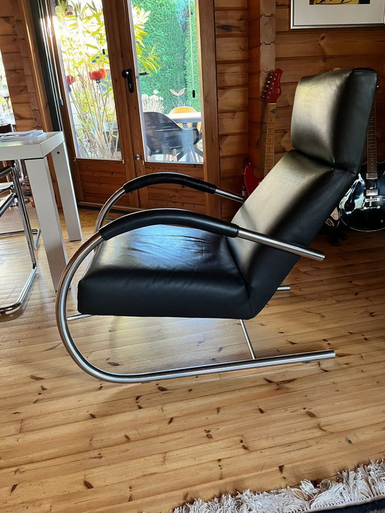 Image 1 of Armchair brand Label, black, very good condition.